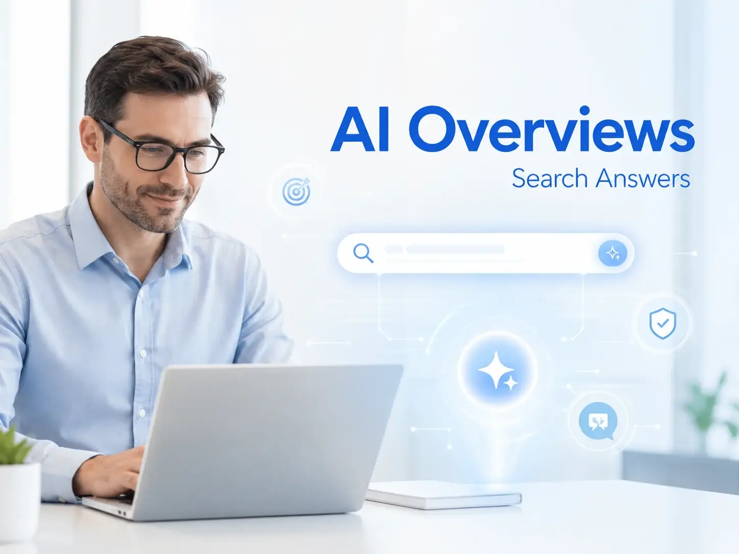 A Google search results page showing an AI Overview citing a business as a source