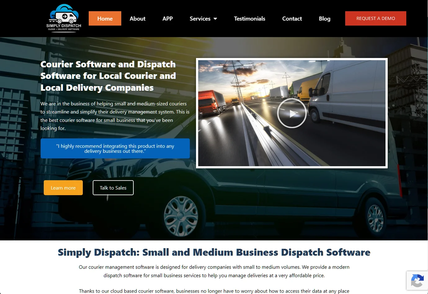 Courier Software website