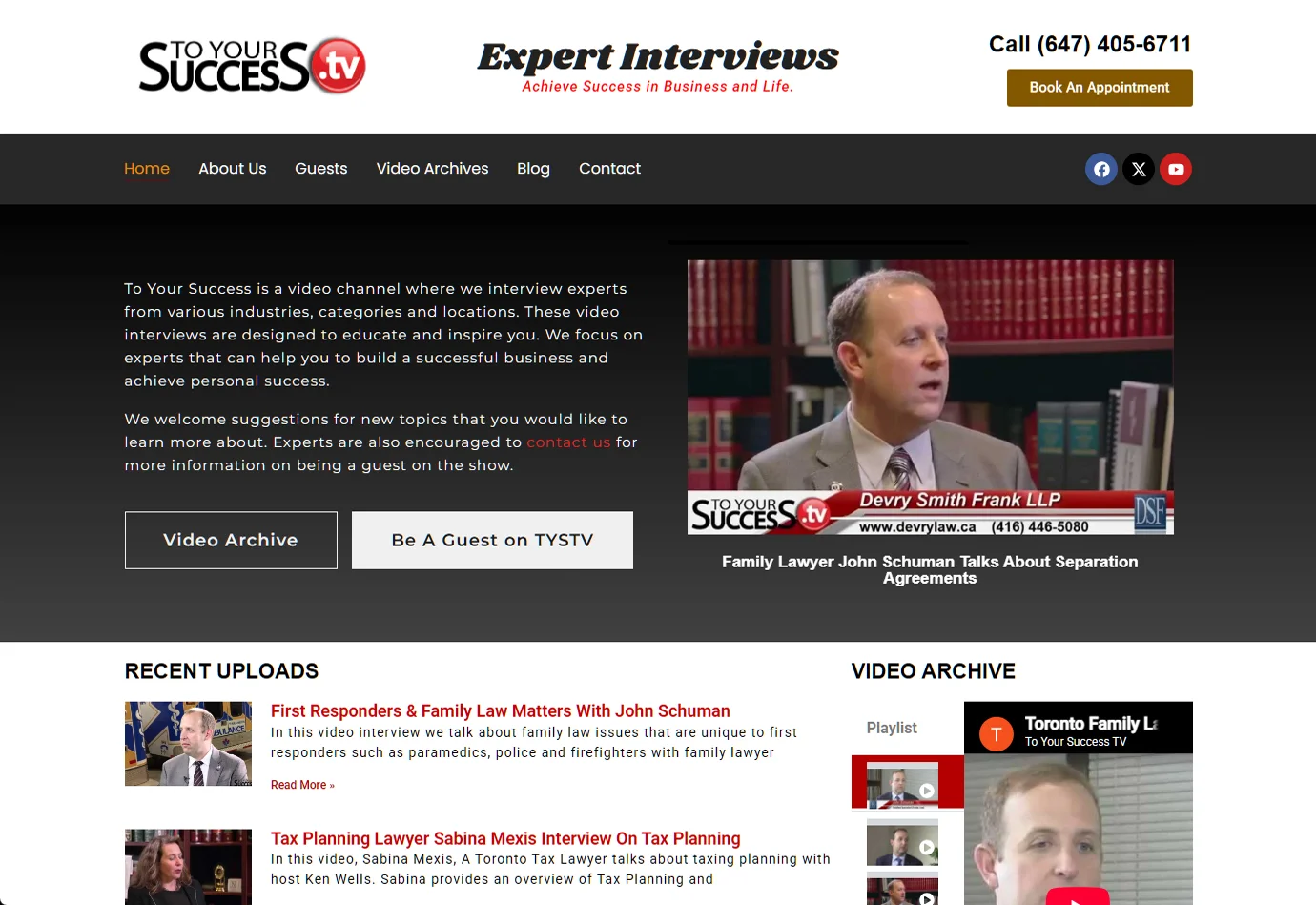 To Your Success TV website